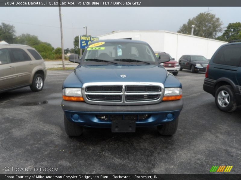Atlantic Blue Pearl / Dark Slate Gray 2004 Dodge Dakota SLT Quad Cab 4x4