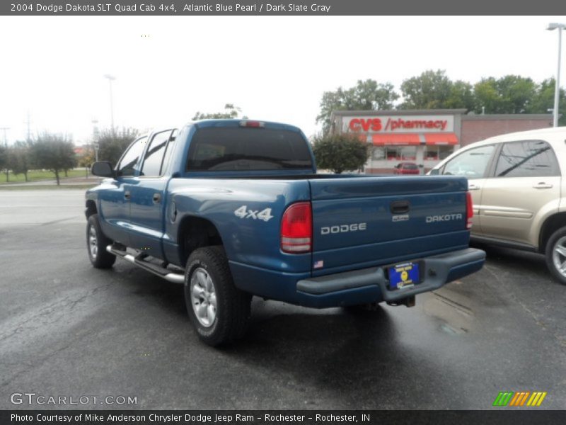 Atlantic Blue Pearl / Dark Slate Gray 2004 Dodge Dakota SLT Quad Cab 4x4