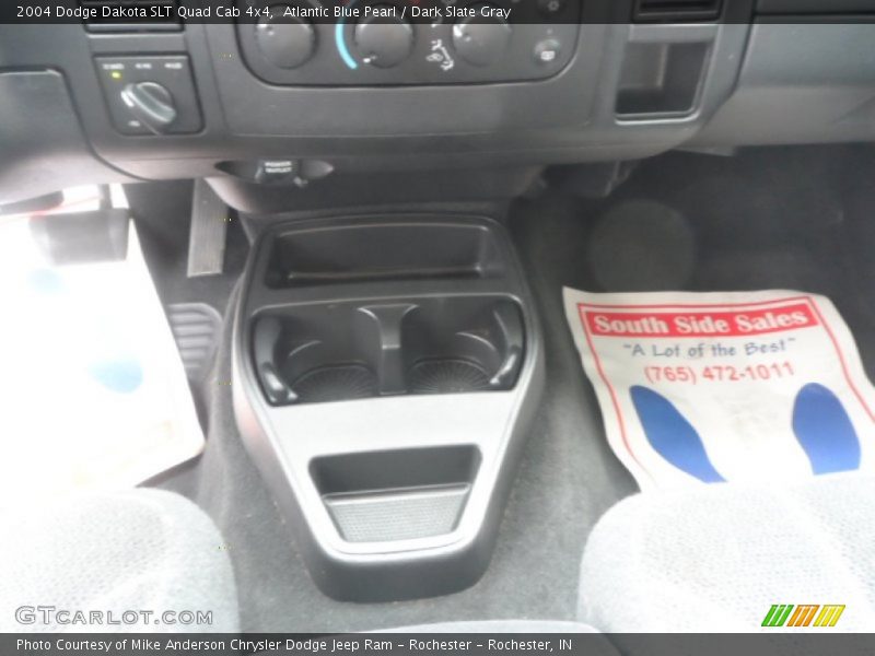 Atlantic Blue Pearl / Dark Slate Gray 2004 Dodge Dakota SLT Quad Cab 4x4