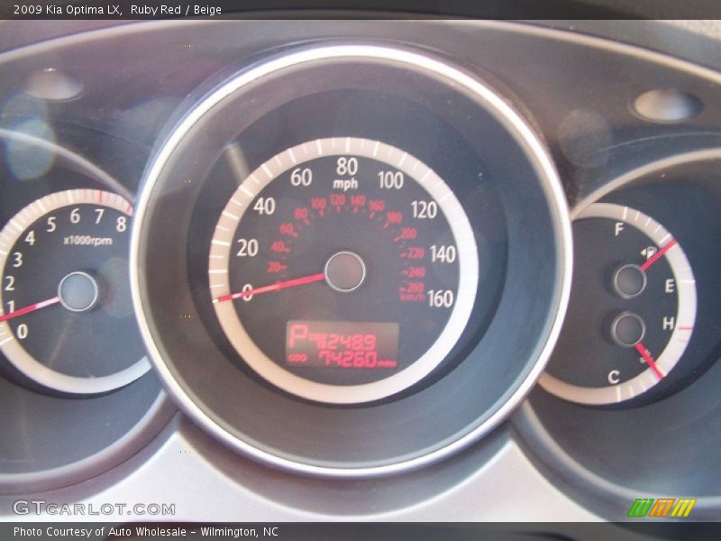Ruby Red / Beige 2009 Kia Optima LX