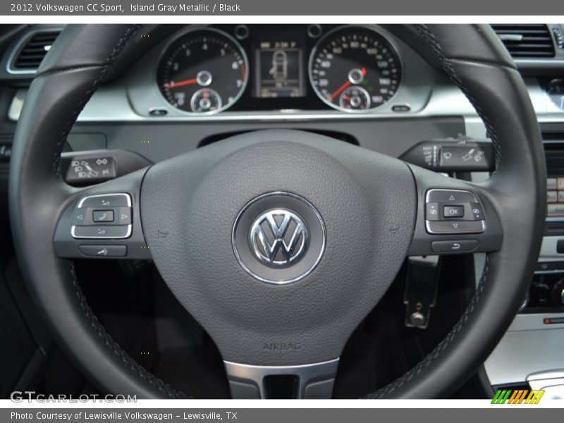 Island Gray Metallic / Black 2012 Volkswagen CC Sport