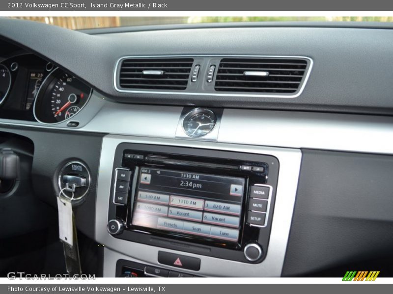 Island Gray Metallic / Black 2012 Volkswagen CC Sport