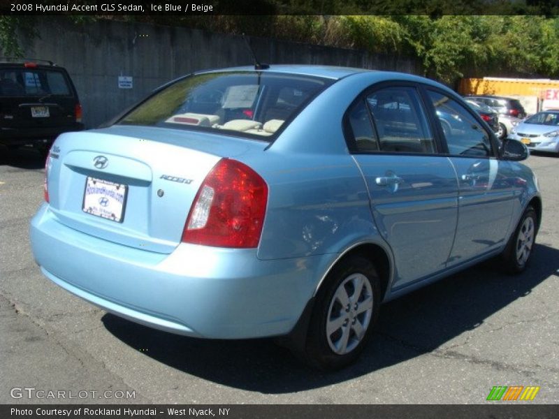 Ice Blue / Beige 2008 Hyundai Accent GLS Sedan