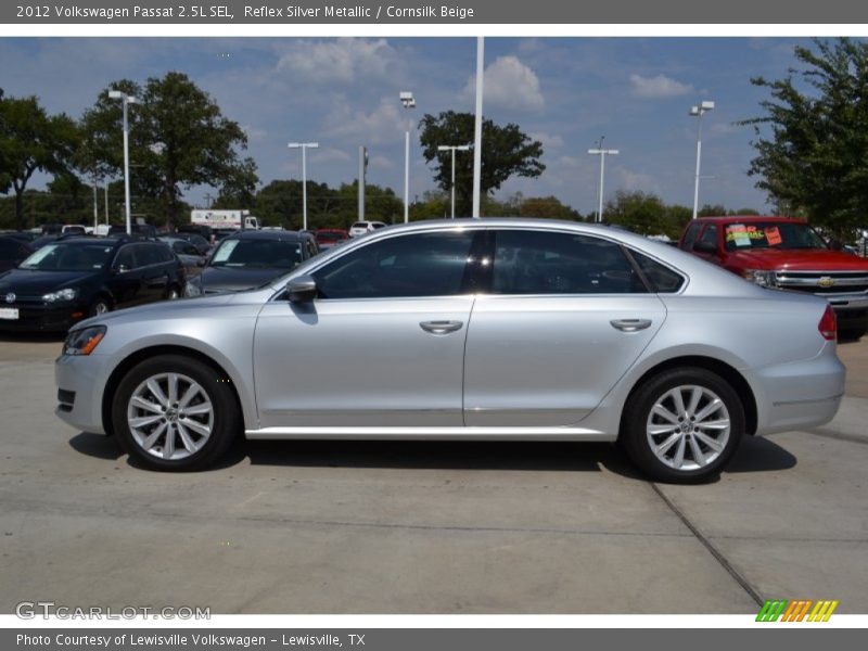 Reflex Silver Metallic / Cornsilk Beige 2012 Volkswagen Passat 2.5L SEL