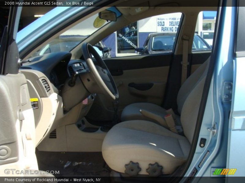 Ice Blue / Beige 2008 Hyundai Accent GLS Sedan