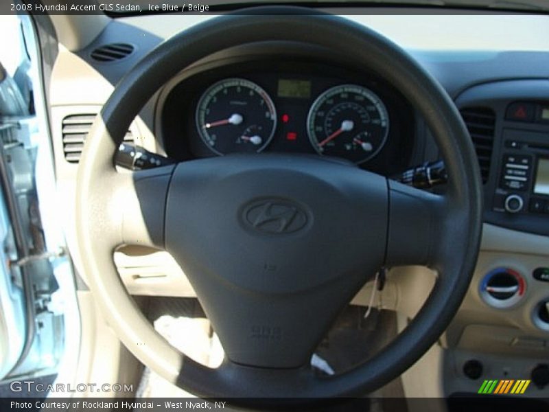 Ice Blue / Beige 2008 Hyundai Accent GLS Sedan