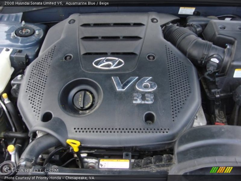 Aquamarine Blue / Beige 2008 Hyundai Sonata Limited V6