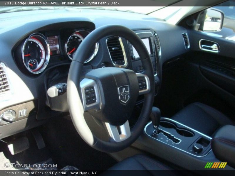 Brilliant Black Crystal Pearl / Black 2013 Dodge Durango R/T AWD