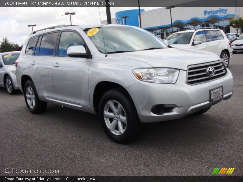 Classic Silver Metallic / Ash 2010 Toyota Highlander V6 4WD