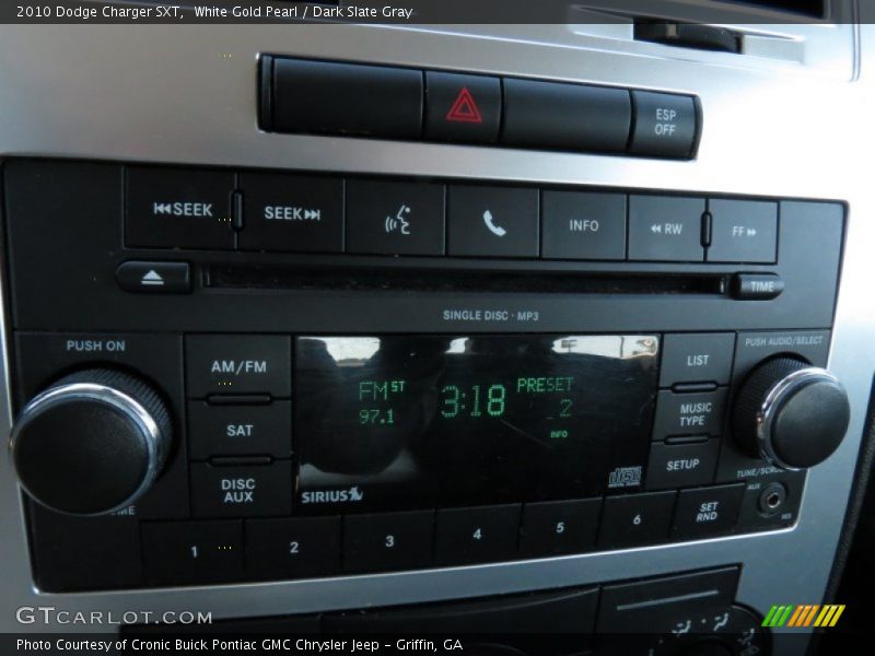 White Gold Pearl / Dark Slate Gray 2010 Dodge Charger SXT