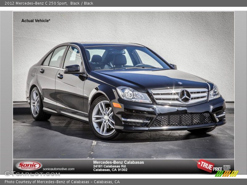 Black / Black 2012 Mercedes-Benz C 250 Sport