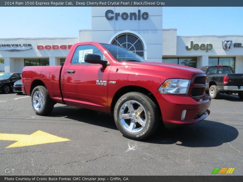 Deep Cherry Red Crystal Pearl / Black/Diesel Gray 2014 Ram 1500 Express Regular Cab