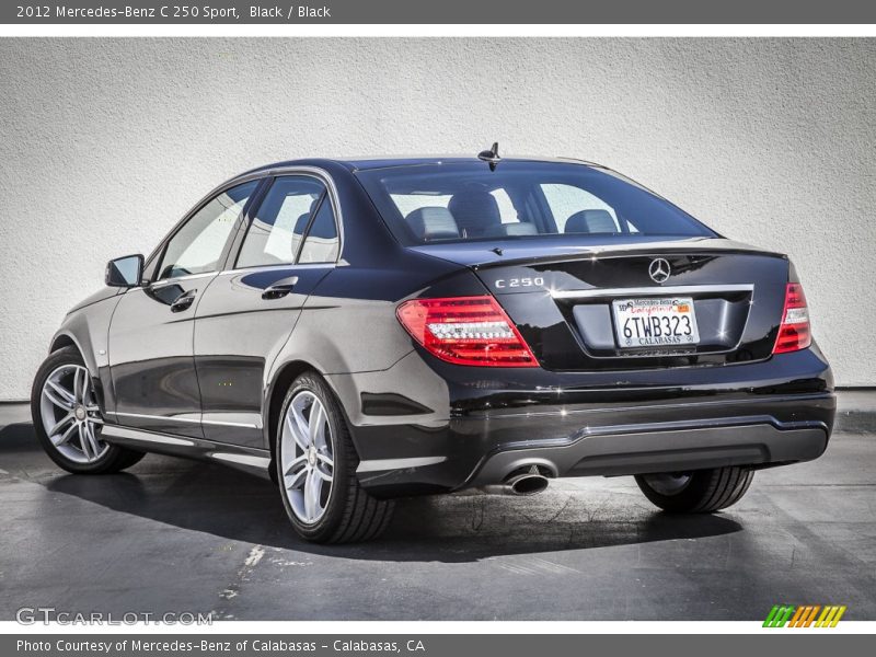 Black / Black 2012 Mercedes-Benz C 250 Sport