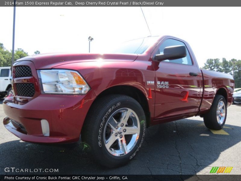 Deep Cherry Red Crystal Pearl / Black/Diesel Gray 2014 Ram 1500 Express Regular Cab