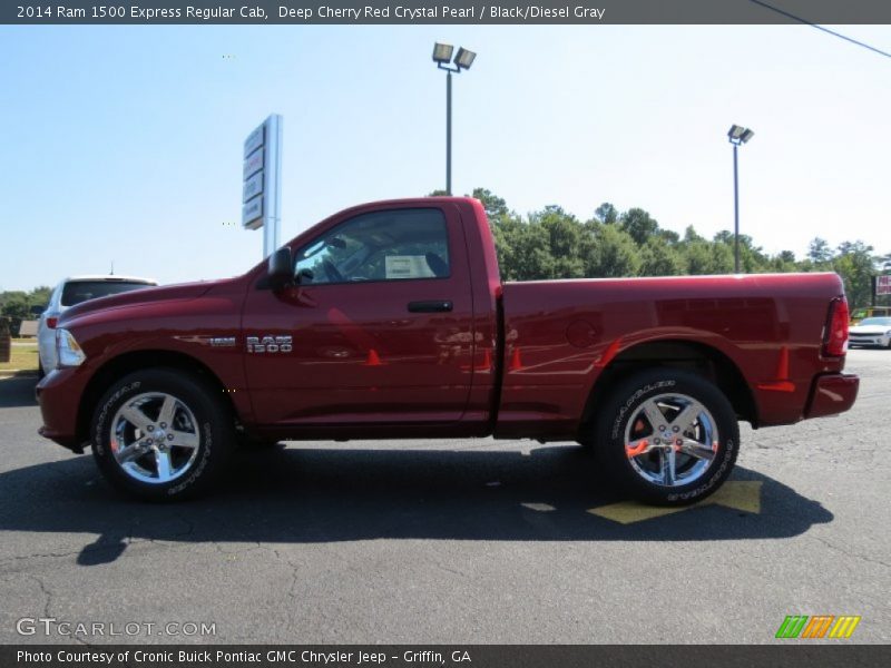 Deep Cherry Red Crystal Pearl / Black/Diesel Gray 2014 Ram 1500 Express Regular Cab