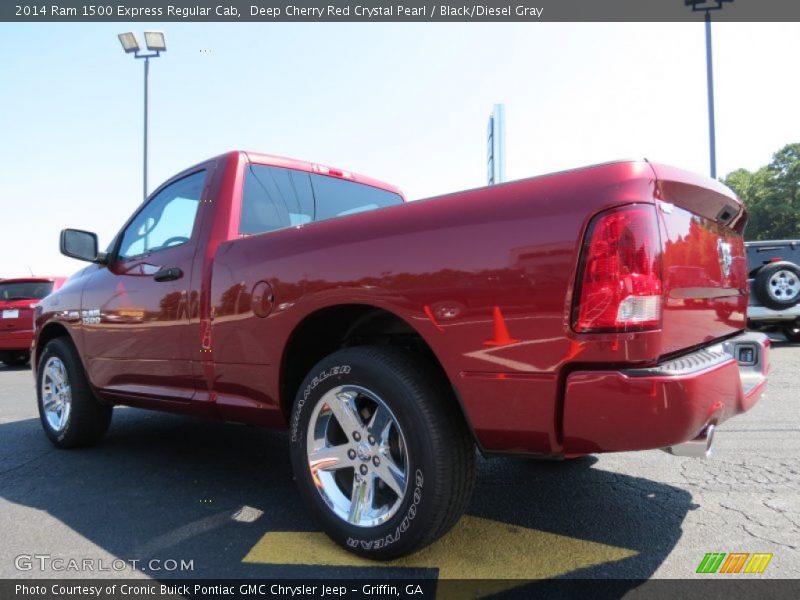 Deep Cherry Red Crystal Pearl / Black/Diesel Gray 2014 Ram 1500 Express Regular Cab
