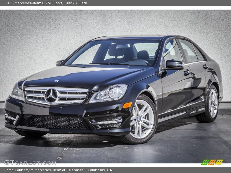 Black / Black 2012 Mercedes-Benz C 250 Sport