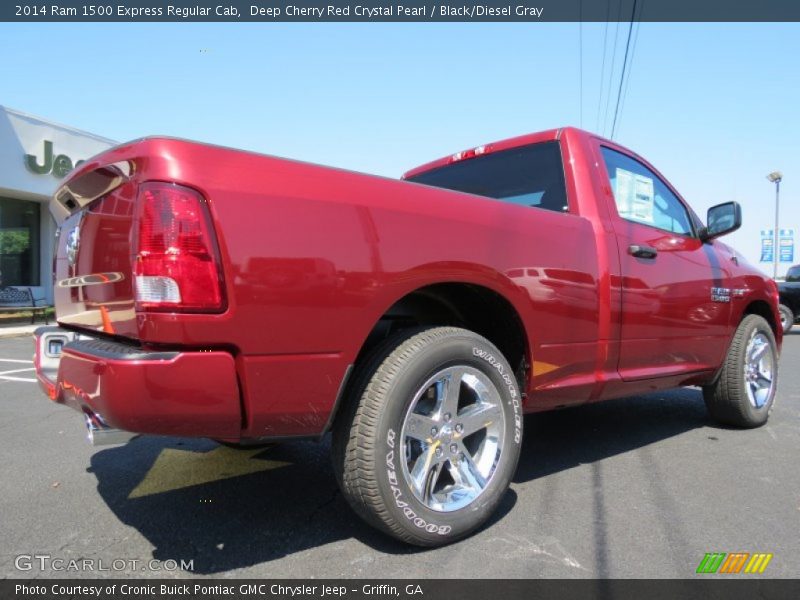 Deep Cherry Red Crystal Pearl / Black/Diesel Gray 2014 Ram 1500 Express Regular Cab