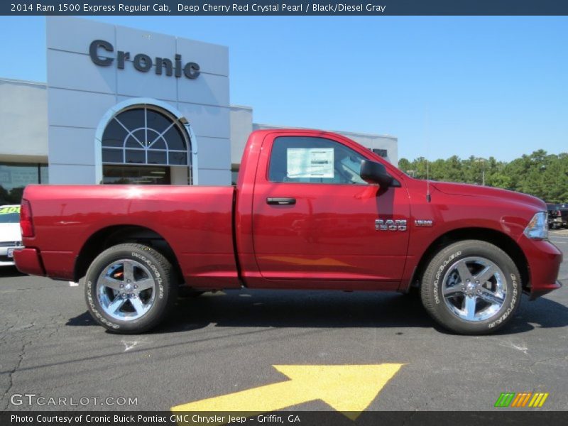 Deep Cherry Red Crystal Pearl / Black/Diesel Gray 2014 Ram 1500 Express Regular Cab