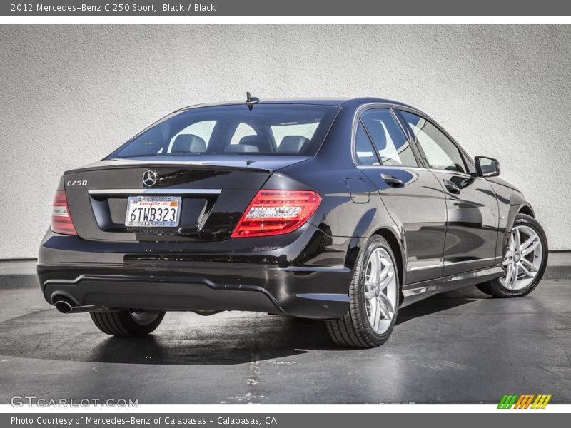 Black / Black 2012 Mercedes-Benz C 250 Sport