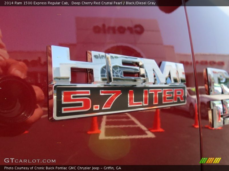 Deep Cherry Red Crystal Pearl / Black/Diesel Gray 2014 Ram 1500 Express Regular Cab
