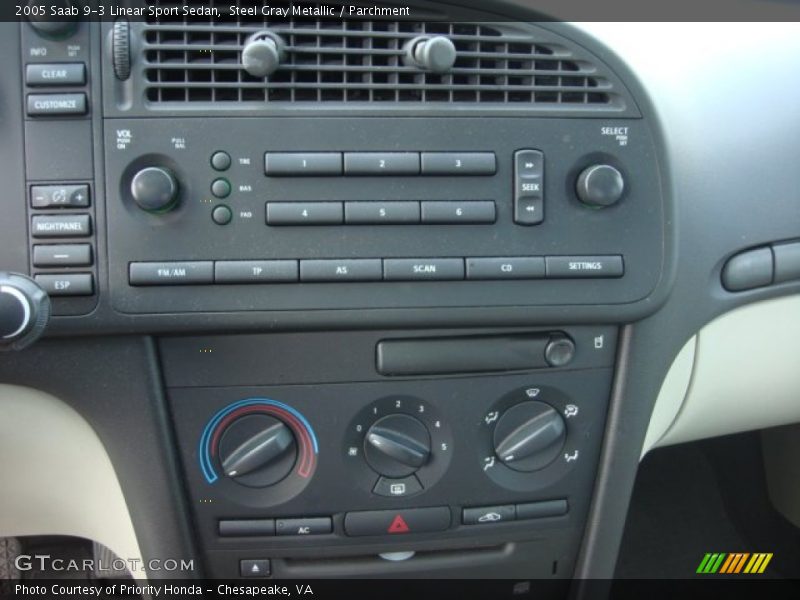 Steel Gray Metallic / Parchment 2005 Saab 9-3 Linear Sport Sedan