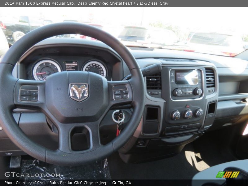 Deep Cherry Red Crystal Pearl / Black/Diesel Gray 2014 Ram 1500 Express Regular Cab