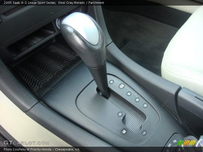 Steel Gray Metallic / Parchment 2005 Saab 9-3 Linear Sport Sedan