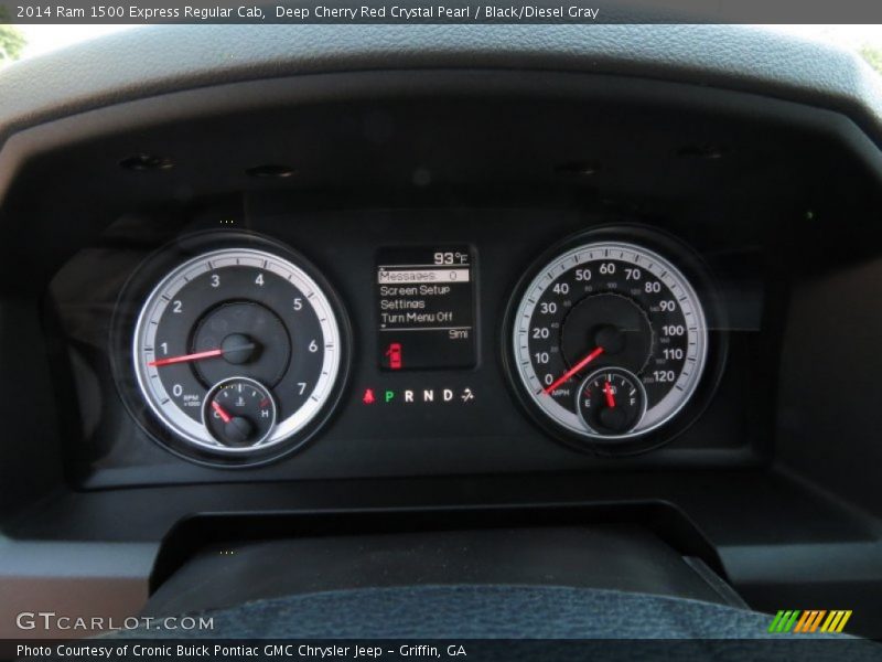 Deep Cherry Red Crystal Pearl / Black/Diesel Gray 2014 Ram 1500 Express Regular Cab