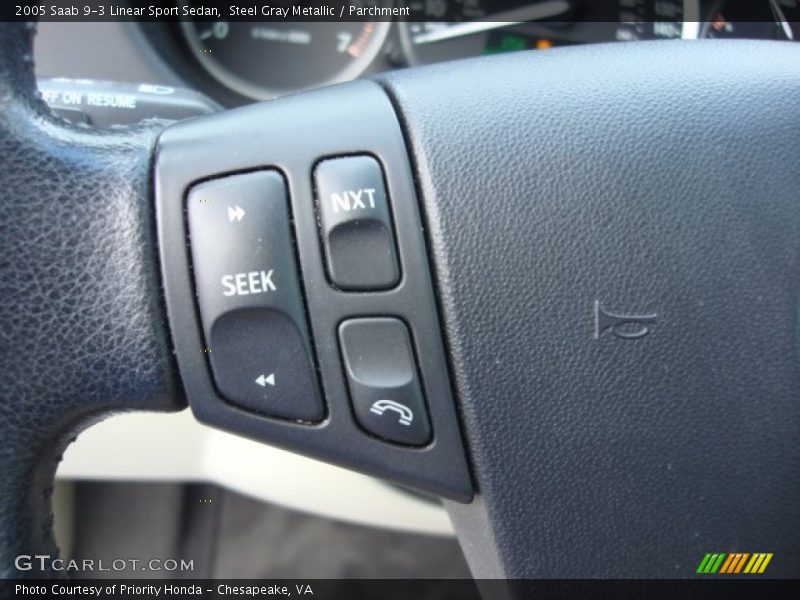 Steel Gray Metallic / Parchment 2005 Saab 9-3 Linear Sport Sedan