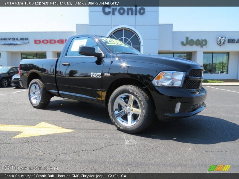 Black / Black/Diesel Gray 2014 Ram 1500 Express Regular Cab