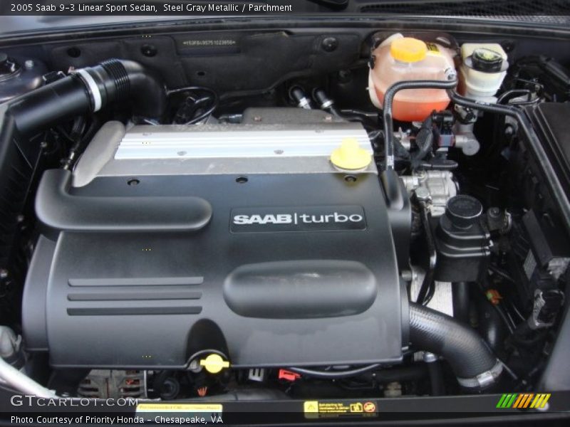 Steel Gray Metallic / Parchment 2005 Saab 9-3 Linear Sport Sedan
