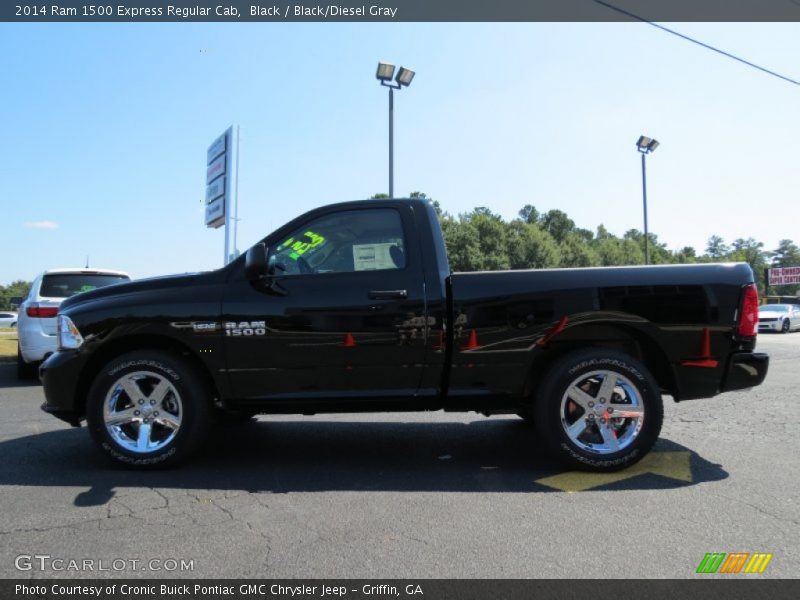 Black / Black/Diesel Gray 2014 Ram 1500 Express Regular Cab