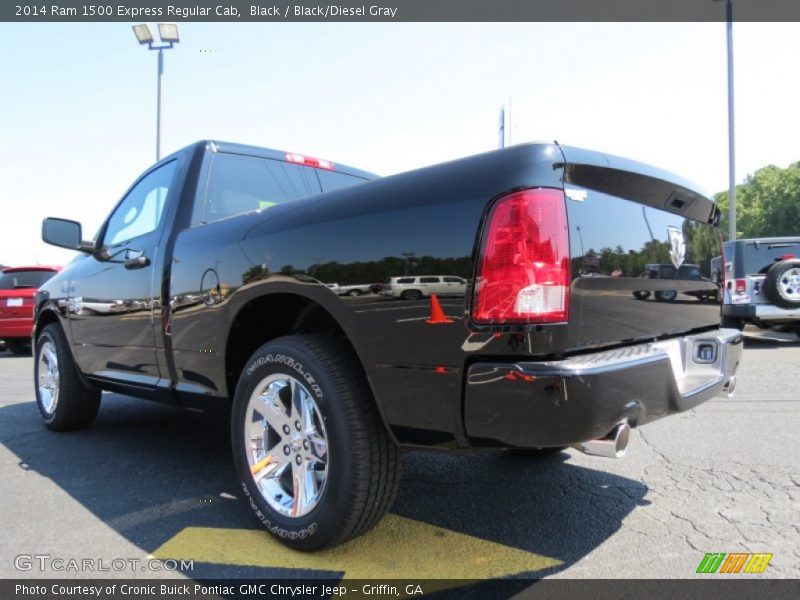 Black / Black/Diesel Gray 2014 Ram 1500 Express Regular Cab