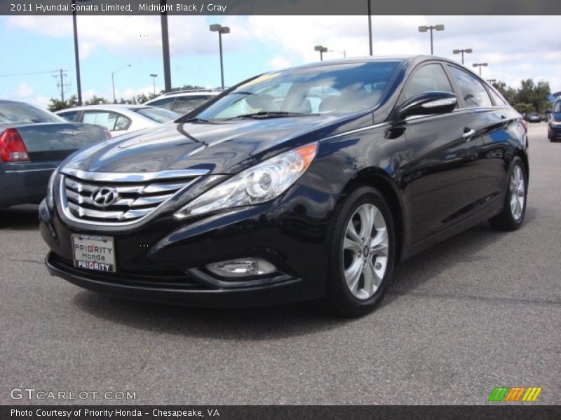 Midnight Black / Gray 2011 Hyundai Sonata Limited
