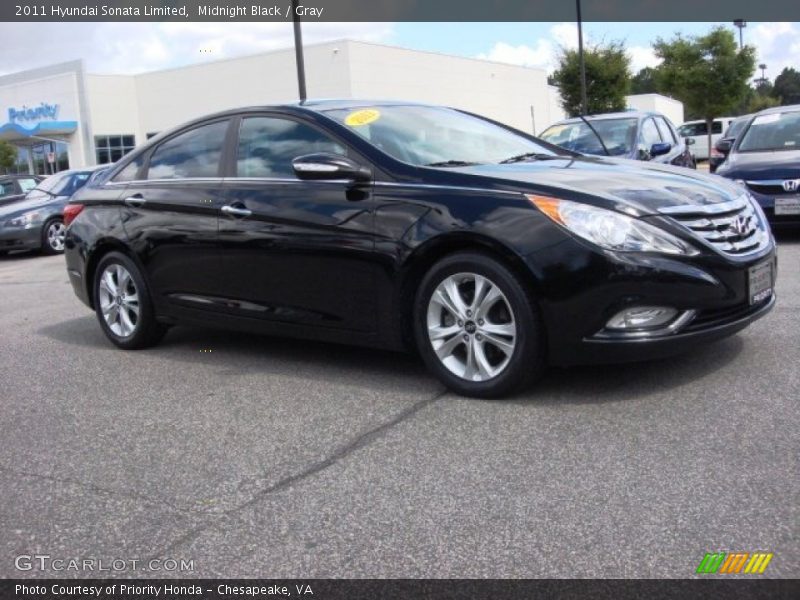 Midnight Black / Gray 2011 Hyundai Sonata Limited