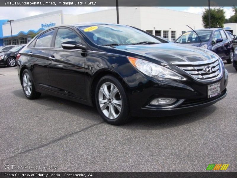 Midnight Black / Gray 2011 Hyundai Sonata Limited