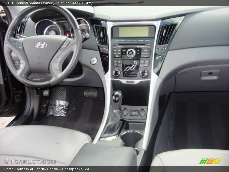 Midnight Black / Gray 2011 Hyundai Sonata Limited
