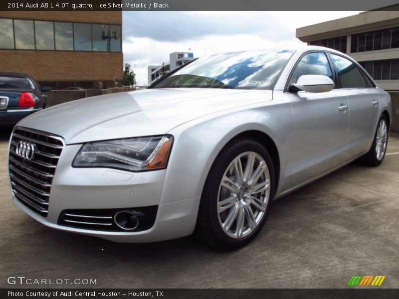 Ice Silver Metallic / Black 2014 Audi A8 L 4.0T quattro