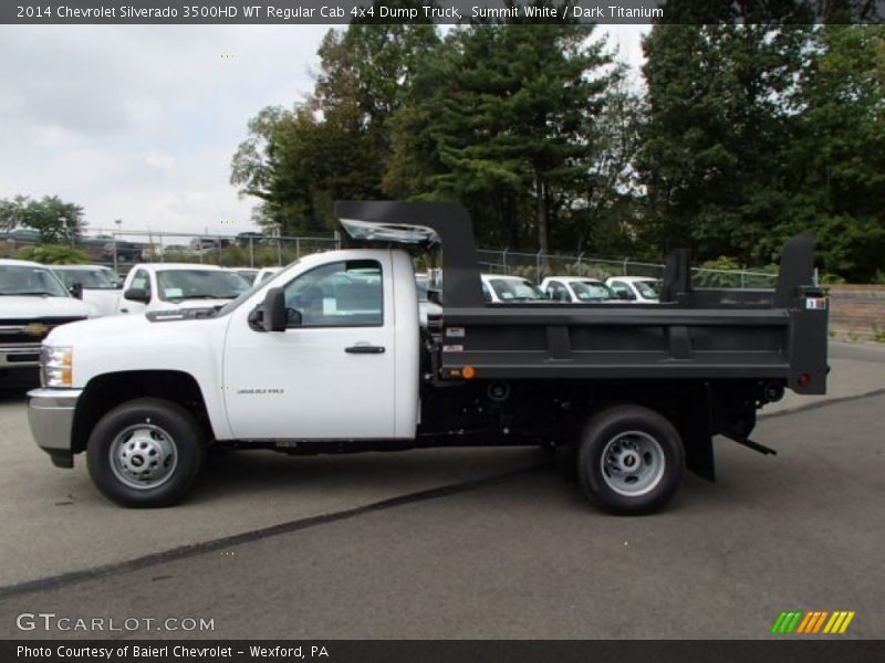 Summit White / Dark Titanium 2014 Chevrolet Silverado 3500HD WT Regular Cab 4x4 Dump Truck