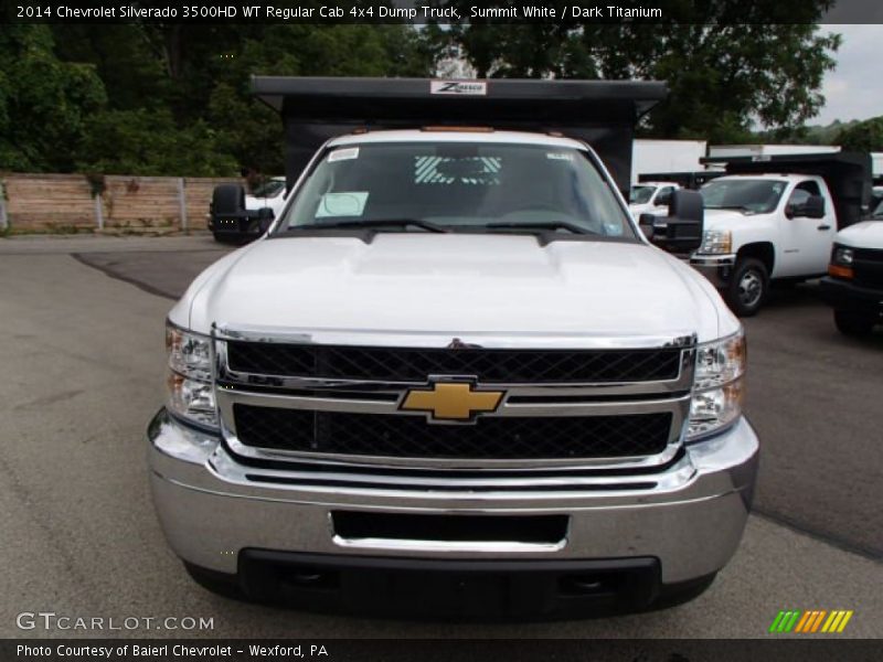 Summit White / Dark Titanium 2014 Chevrolet Silverado 3500HD WT Regular Cab 4x4 Dump Truck