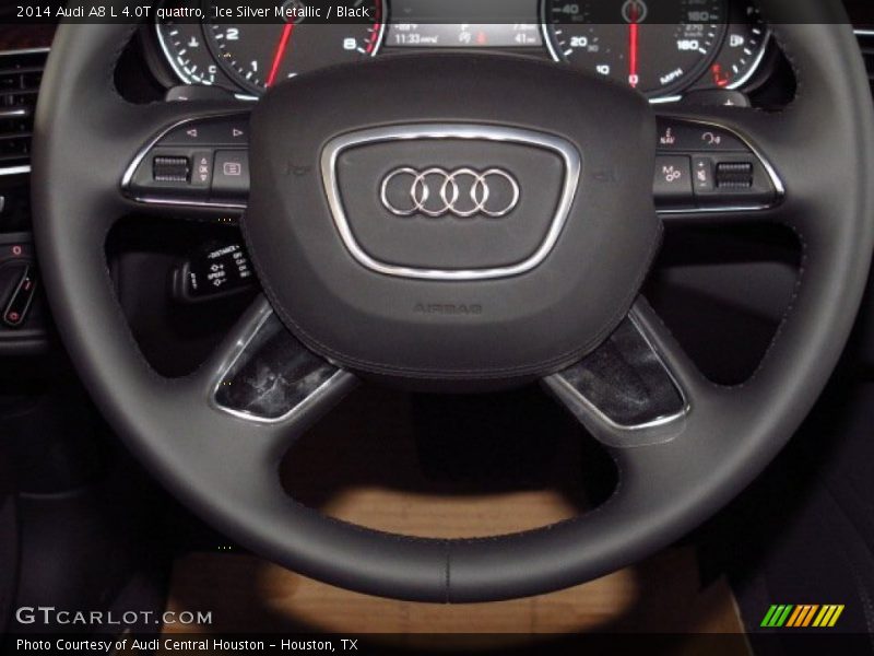 Ice Silver Metallic / Black 2014 Audi A8 L 4.0T quattro