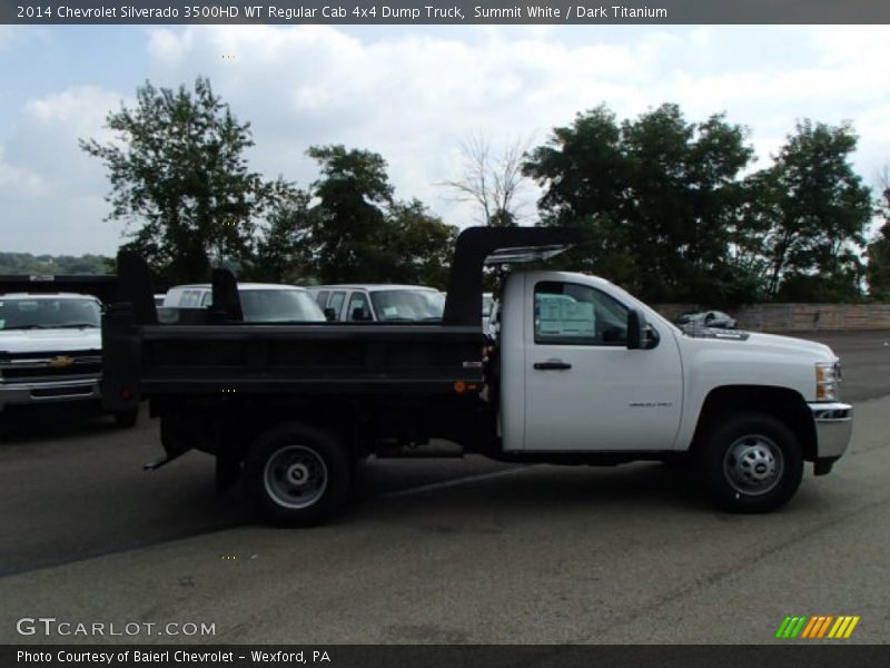 Summit White / Dark Titanium 2014 Chevrolet Silverado 3500HD WT Regular Cab 4x4 Dump Truck