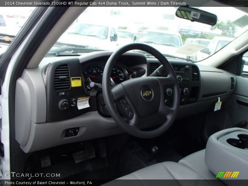 Summit White / Dark Titanium 2014 Chevrolet Silverado 3500HD WT Regular Cab 4x4 Dump Truck
