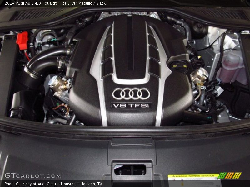 Ice Silver Metallic / Black 2014 Audi A8 L 4.0T quattro