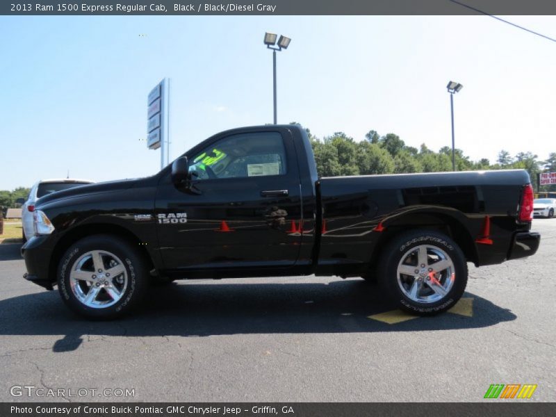 Black / Black/Diesel Gray 2013 Ram 1500 Express Regular Cab