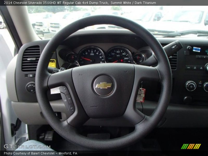 Summit White / Dark Titanium 2014 Chevrolet Silverado 3500HD WT Regular Cab 4x4 Dump Truck