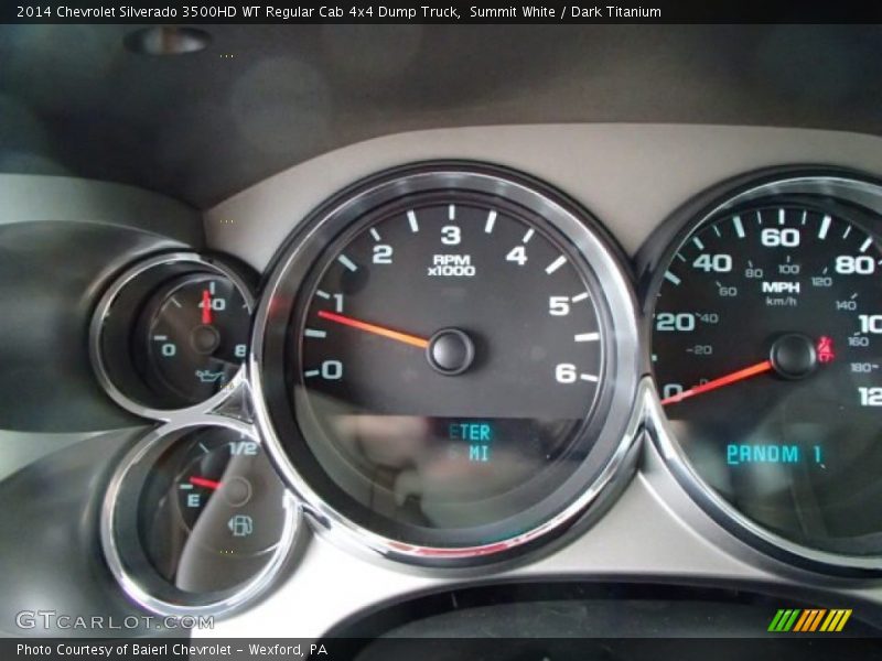 Summit White / Dark Titanium 2014 Chevrolet Silverado 3500HD WT Regular Cab 4x4 Dump Truck