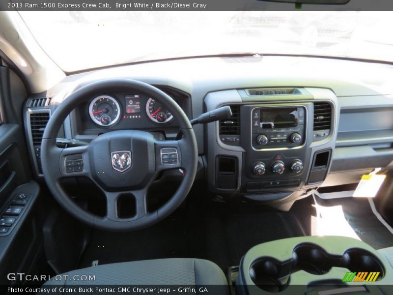 Bright White / Black/Diesel Gray 2013 Ram 1500 Express Crew Cab