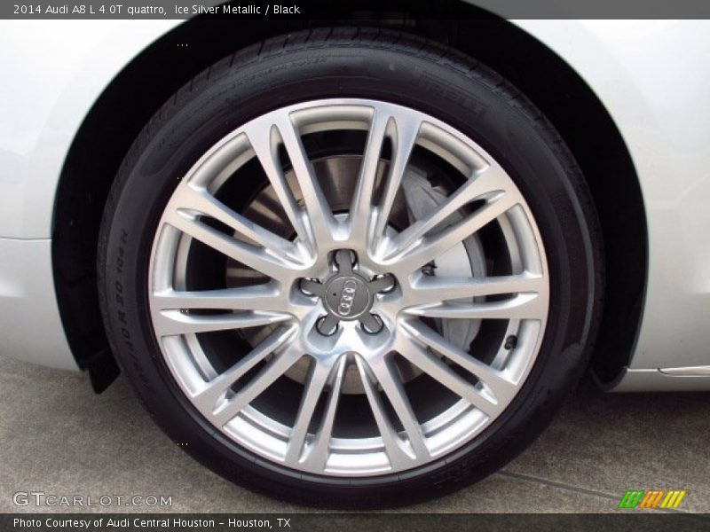 Ice Silver Metallic / Black 2014 Audi A8 L 4.0T quattro